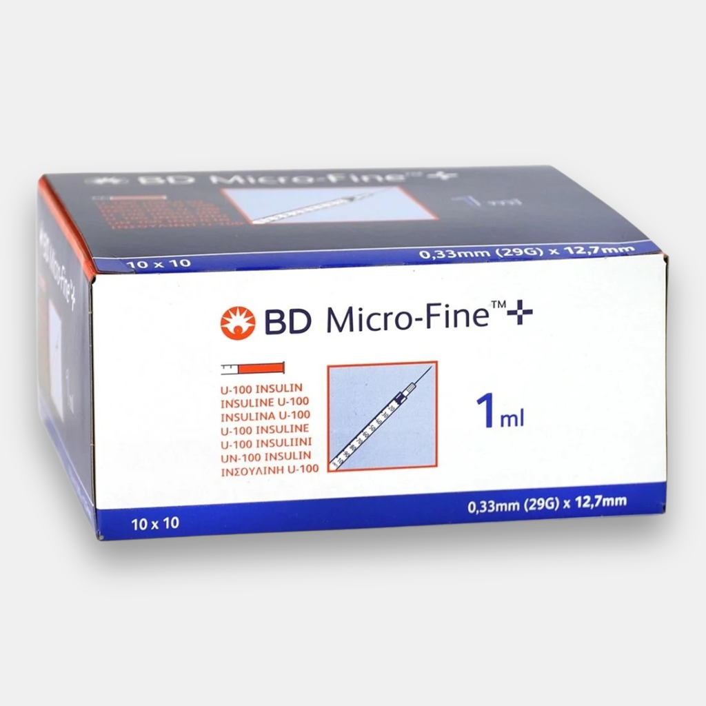 Insulinespuiten 1 ml (BD Micro-Fine) — 0,33 mm (29G) × 12,7 mm · 100 stuks
