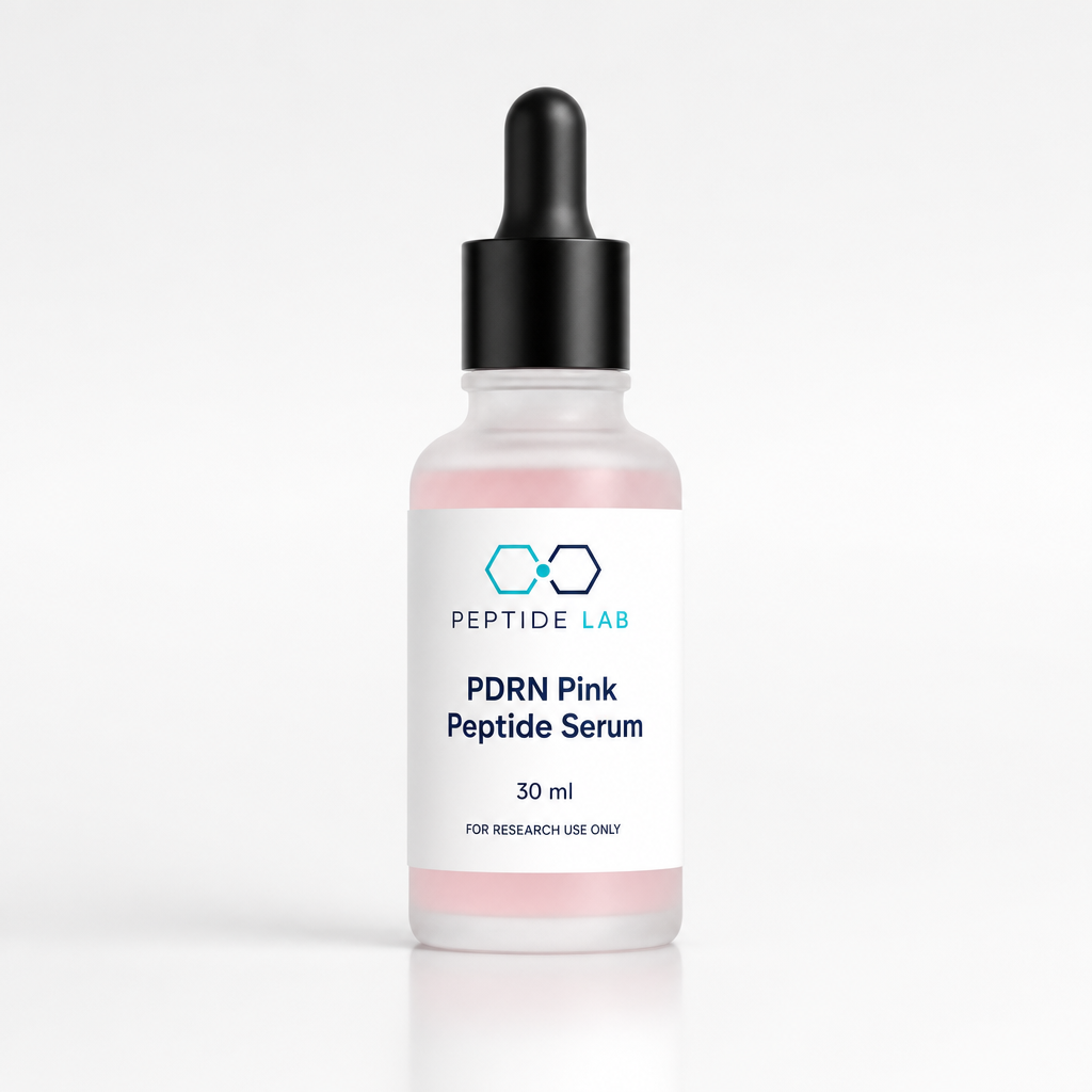 PDRN Pink Peptide Serum 30 ml roze cosmetisch gezichtsserum flacon — Peptide Lab